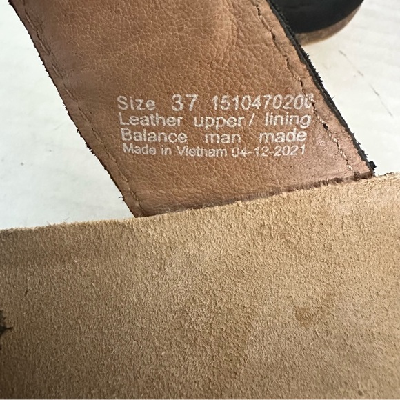 Dansko Maddy Slip-On Wedge Sandal Velcro Leather Black Sz 37 Excellent Condition - Picture 11 of 12